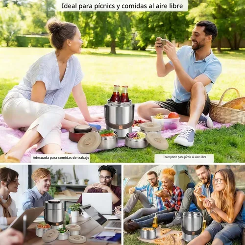 Miniatura 6 de Pawovdeq 67 oz Frasco Térmico para Comida Caliente de Acero Inoxidable con Aislamiento al Vacío y Boca Ancha para Adultos, Contenedores de Comida 67