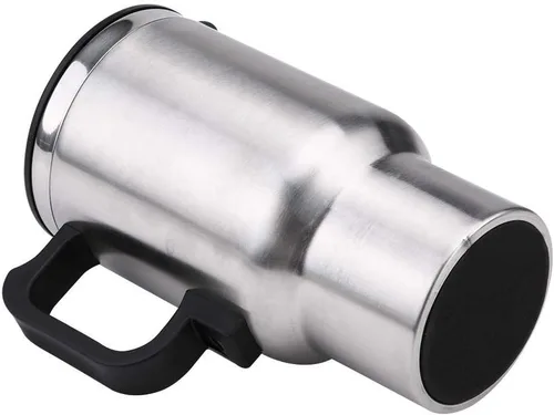 Miniatura 8 de Taza eléctrica para coche, 12 V, 15.2 fl oz, eléctrica Incar de acero inoxidable, taza de calefacción de viaje, taza de café, té para auto, taza