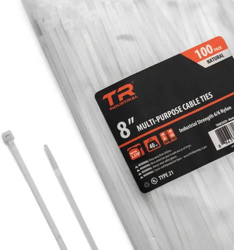 Miniatura 13 de Cable lazos multiuso TR Industrial TR88301 (100 piezas), 4 pulgadas, negro