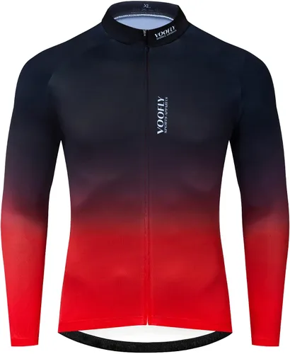 Miniatura 2 de Camisas de ciclismo de manga larga con bolsillos reflectantes cremallera completa MTB bicicleta desgaste