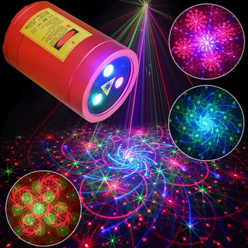 Miniatura 12 de Chims Luces de fiesta de DJ, rojo, verde, azul, 128 patrones RGB, luces LED onduladas coloridas para fiesta de cumpleaños, DJ, escenario, discoteca