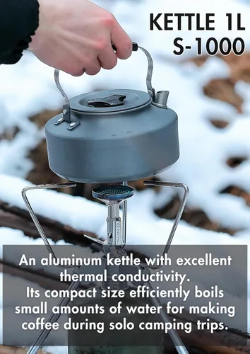 Miniatura 2 de CAMPINGMOON - Cafetera ultraligera portátil de 1 litro para acampar S1000