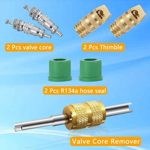 Miniatura 8 de R410A - Mini adaptadores divididos, adaptador de manguera de refrigerante R410a, convertidor de latón, kit de conectores de adaptador de línea