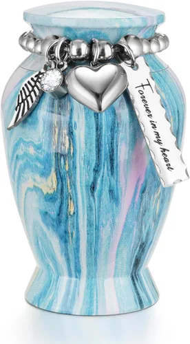 Miniatura 39 de Dletay Urnas pequeñas para cenizas humanas, recuerdo de 2.85 pulgadas, mini urna de cremación conmemorativa para mujeres y hombres, urnas funerarias