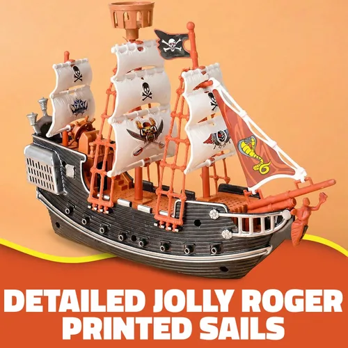 Miniatura 3 de Rhode Island Novelty - Barco pirata de 25 cm, uno por pedido