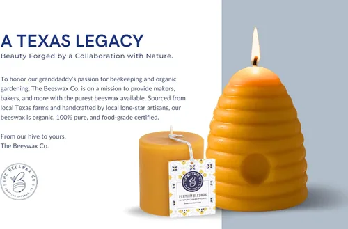 Miniatura 5 de The Beeswax Co - Velas de cera de abejas, aroma a miel natural, para el hogar, larga duración y ecológica, mecha de algodón, quema lenta, cera