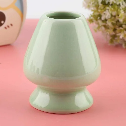 Miniatura 4 de Maxmartt Chasen - Soporte de cerámica para batidor de matcha de bambú, 1 unidad, accesorios de juego de té (verde)