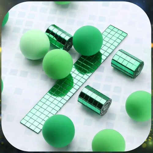 Miniatura 6 de Azulejos de mosaico autoadhesivos para proyectos de manualidades, 0.197 x 0.197 in (verde, 7200 piezas)