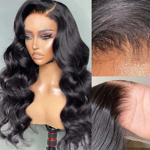 Miniatura 10 de Encaje frontal HD real de 13 x 4 pulgadas, ultra fino, encaje suizo HD, nudos blanqueados, cierre frontal, cabello humano virgen prearrancado