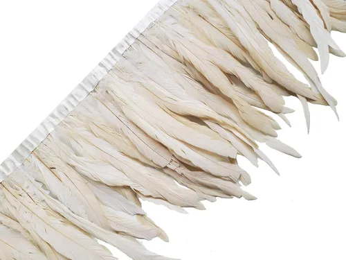Miniatura 16 de 2 yardas de flecos de plumas hackle de gallo de 8-10 pulgadas, ribete de plumas para costura y manualidades, decoraciones de bricolaje - Negro