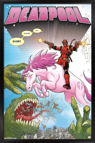 Miniatura 7 de Marvel Comics Deadpool - Póster de pared de unicornio, 34 pulgadas de largo x 22.4 pulgadas de ancho, paquete de póster y clip