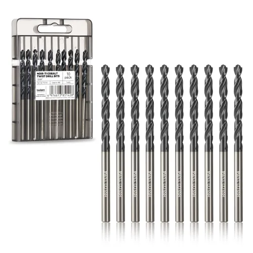 Miniatura 21 de toolant Juego de brocas de cobalto de 1/2 pulgadas para metal y acero (Pro), recubierto de nitruro de titanio y aluminio (TiAlN) con punta