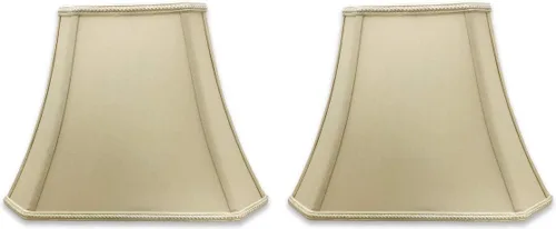 Miniatura 12 de Royal Designs, Inc. Sombra de lámpara de campana con corte rectangular de esquina, diseño de 6.25 x 8 x 11 x 16 x 12 - Paquete de 1 Beige