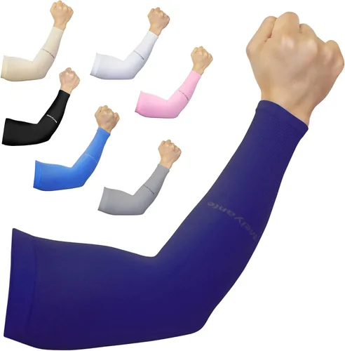 Miniatura 18 de Mangas de brazo para hombres y mujeres de trabajo, 1 par de protección solar UV UPF manga larga tatuaje cubre mangas para cubrir las mangas
