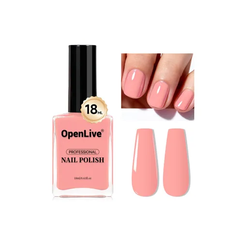 Miniatura 10 de OpenLive 18ml Esmalte de uñas desnudo de gran volumen, secado rápido, rosa claro, esmalte de uñas de secado rápido y larga duración, arte de uñas