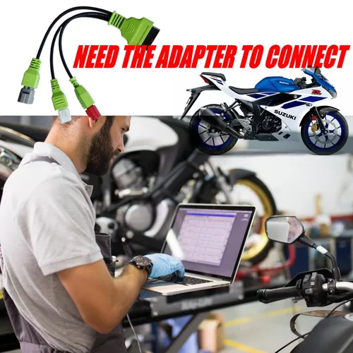Miniatura 3 de Adaptador de diagnóstico de la motocicleta OBD, 4pin+6pin+6pin 3 en 1 Motorrad motocicleta OBD2 cable