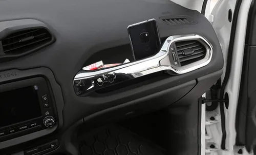 Miniatura 3 de YOCTM GrabTray Almacenamiento interior para Jeep Renegade 2015 2016 2017 2018 2019 2020 2021 2022 Co-pilot Grab Bar Bandeja Organizador Caja