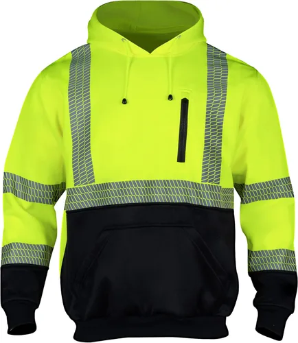 Miniatura 7 de FONIRRA Hi Vis - Sudadera con capucha para hombre, reflectante, ANSI Clase 3, sudaderas de seguridad de alta visibilidad, construcción, trabajo