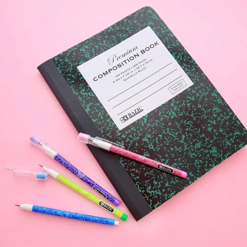 Miniatura 5 de BAZIC - Lápiz multipunto Paisley con borrador sin látex, lápices multipunto sin afilar, escritura suave para dibujar dibujar bocetos (paquete de 8)