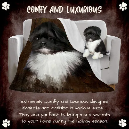 Miniatura 6 de Rustic Shih Tzu Dog Blanket - Lightweight Super Soft Cozy and Durable Bed Blanket - Animal Theme Fuzzy Blanket for Sofa Bed Couch Luxury Soft