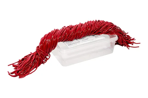 Miniatura 6 de Dee Best Caramelos de regaliz con sabor a fresa en forma de cuerda roja Suaves y masticables de extra larga duración, enrejados