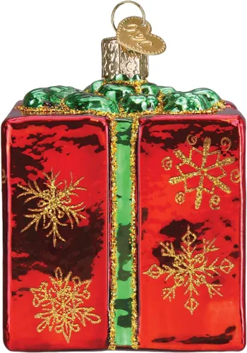 Miniatura 2 de Old World Box - Adorno de vidrio soplado para árbol de Navidad, decoración festiva artesanal, colección de fiestas