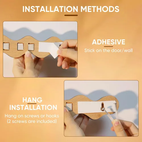 Miniatura 7 de Paquete de 2 organizadores de lentes de sol, soporte para lentes de sol, montaje en pared, soporte para lentes colgantes con 7 ranuras, soporte