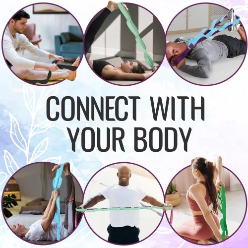 Miniatura 5 de TECEUM Stretching Strap for Yoga & Physical Therapy – 10 Loops – Non-elastic Leg Stretch Straps for Stretching, Exercising, Pilates, Post-injury