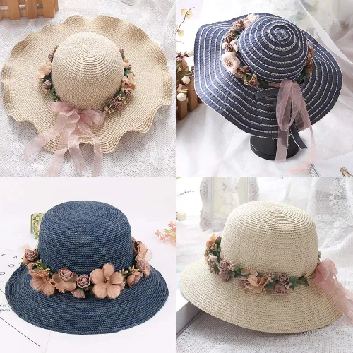 Miniatura 3 de WLBON 2 diademas de flores con corona de rosas y hojas florales, bandas para el cabello, diadema para mujer, Navidad, boda, Halloween, festival