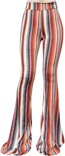 Miniatura 53 de ShopMyTrend - Pantalones de yoga largos con piernas anchas y acampanadas estilo palazzo, con cintura alta, para mujer