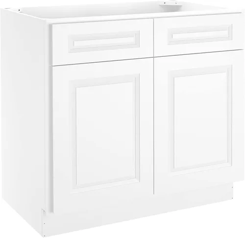 Miniatura 46 de LOVMOR Armarios de base de cocina, armario de almacenamiento aparador, gabinete de entrada con 1 cajón y estante ajustable, 24 pulgadas de ancho x