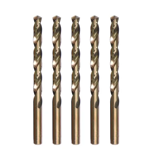 Brocas de cobalto de 1/2 pulgada (5 unidades), juego de brocas de acero de alta velocidad M35 para metal endurecido, acero inoxidable, hierro