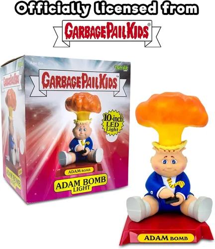 Miniatura 3 de Cubo de basura Adam Bomb Figural Luz de estado de ánimo para mesa de noche 10 pulgadas de alto