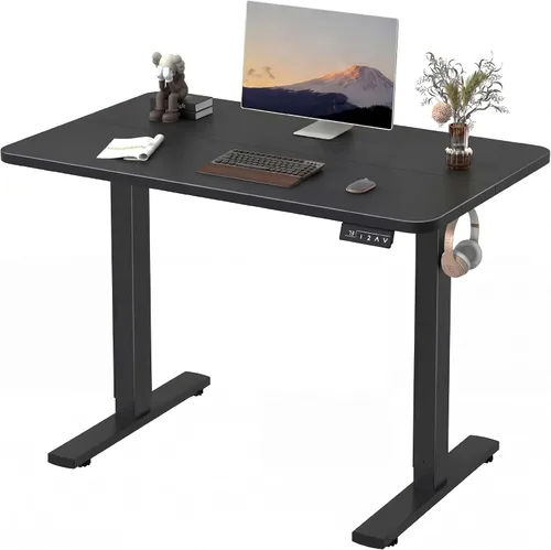 Furmax - Escritorio eléctrico de altura ajustable de pie grande de 48 x 24 pulgadas, escritorio de pie para oficina en casa, alturas prestablecidas,
