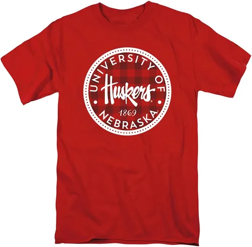 Miniatura 16 de University of Nebraska Camiseta unisex oficial de Huskers para adultos Gris Carbón jaspeado