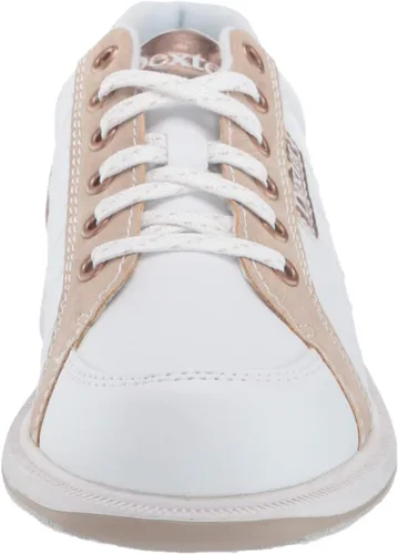 Miniatura 2 de Dexter Groove IV - Zapatos de boliche para mujer color blanco nobuck oro rosa