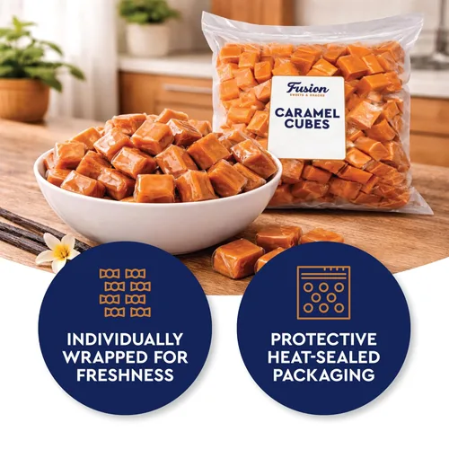 Miniatura 3 de Caramelos de caramelo envueltos individualmente, bolsa a granel de 1 libra (aproximadamente 75 piezas) – Caramelo masticable clásico suave