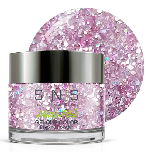 Miniatura 30 de SNS Polvo de inmersión de uñas, polvo de inmersión de color geloso – Alaskan Cruise (gris metálico/plateado, brillante) – Color de uñas de larga