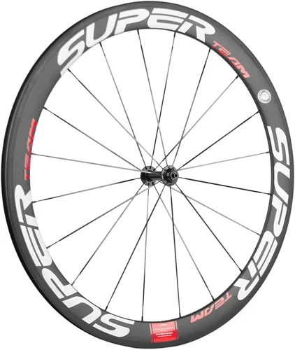 Miniatura 3 de Superteam Ruedas de Bicicleta de Carretera de Fibra de Carbono 700C, Juego de Ruedas Clincher de 50mm, Mate de 23 de Ancho Calcomanía blanca.