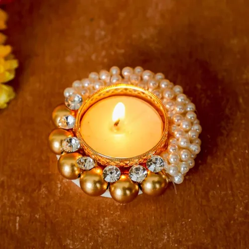 Miniatura 13 de Portavelas decorativo a granel para decoración Diya Diwali, Diosa Ganesh Chaturthi, portavelas decorativo para festivales de la India, Diwali, boda