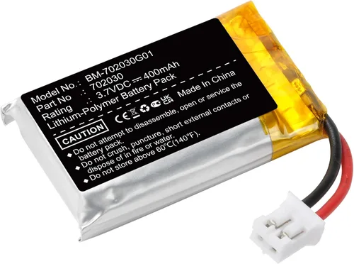 Miniatura 2 de 702030 batería 400mAh LI-PO batería recargable con conector PH2.0.000 in/2Pin