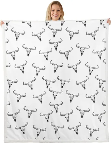 Miniatura 41 de Erosebridal Manta de vellón de animales del bosque, 40 x 50 pulgadas, con temática de caza de osos, ciervos, lobos, manta de felpa mullida
