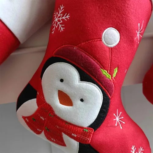 Miniatura 3 de Personalized Christmas Stocking - Embroidered with Name - Customized Holiday Family Set (Santa)