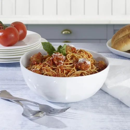 Miniatura 5 de Everyday White by Fitz and Floyd Organic Serve Bowl, 9 pulgadas, capacidad de 72 onzas líquidas, blanco