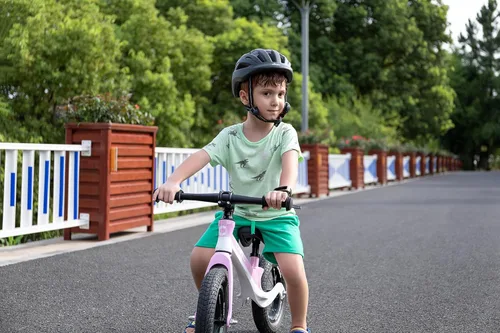 Miniatura 7 de CXWXC Bicicleta de equilibrio de 12 pulgadas para niños de 24 meses a 5 años, bicicleta de equilibrio para niños con reposapiés, bicicleta de Rosa
