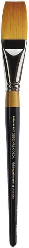 Miniatura 8 de KINGART Premium Original Gold 9100-1 One Stroke Series - Cepillo para artista, pelo sintético Taklon dorado, mango corto, para acrílico, acuarela