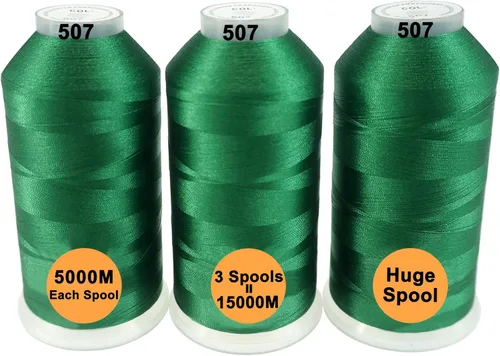 Miniatura 12 de New brothreads - 40 opciones - Varios paquetes de colores surtidos de hilo de poliéster para máquina de bordar, carrete grande de 5000 m para todas
