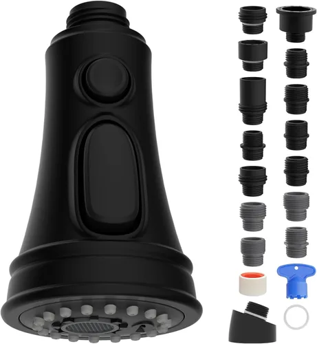 Cabezal rociador universal extraíble con 3 modos para grifo de cocina, grifo de fregadero de cocina, boquilla rociadora aireadora, reemplazo de Mate
