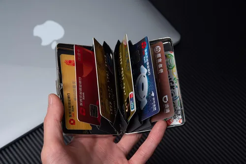 Miniatura 5 de RFID Metal Bloqueo Titular de la Tarjeta de CréditoCartera de ViajeFunda Protectora para 5 Tarjetas de Crédito