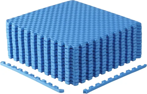 Miniatura 30 de CAP Puzzle Exercise Mats 3/4” Thick EVA Interlocking Foam Tiles for Home Gym Flooring Multiple Options Guijarro - Negro